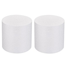 4x4 Inch Round Foam Circle Dummy Cake Set For Crafts Window Displays 2 PCS