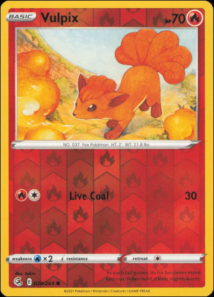 Pokemon - Vulpix (28) #028/264 - SWSH08: Fusion Strike Reverse Holo