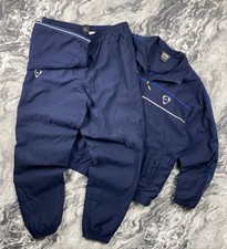 Vintage Nike Tracksuit Jacket And Pants Striped Swoosh 90s Men Size XL Blue