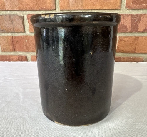 Vintage Antique Red Wing Minnesota Stoneware Primitive Small Brown 5 1/2" Crock