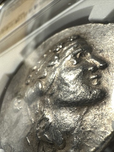 Thrace Isl of Thasos AR Tetradrachm NGC XF Overstruck Rare Large Silver Coin ๐ฅ - Picture 5 of 7