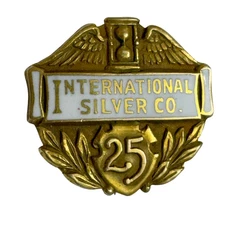 Vintage International Silver Co. 25-Year Service Award Pin 10K Gold