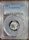 1944 S Mercury Dime PCGS MS67FB