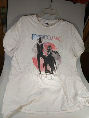 Old Navy Fleetwood Mac T-Shirt Womens L White Rumors Rock Band Graphic Tee