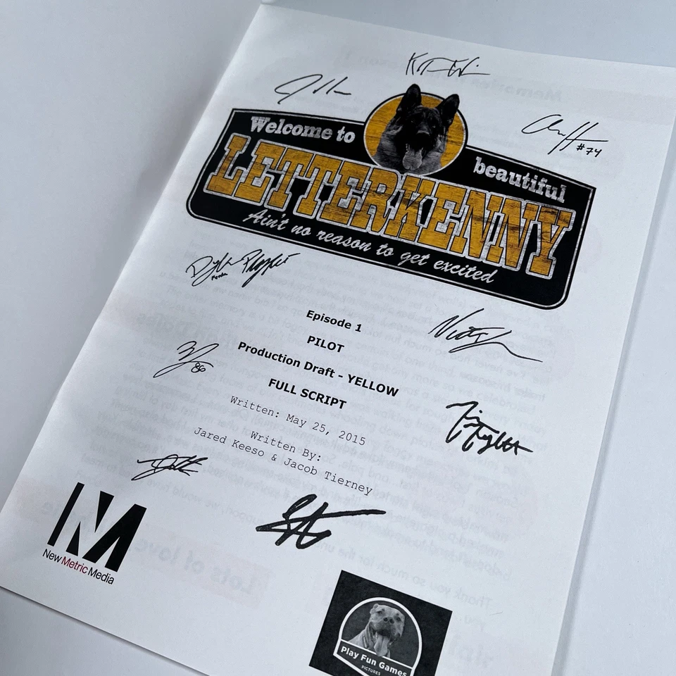 Letterkenny Reproduction Pilot Production Script w/ Facsimile Autographs - Image 4 of 4