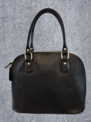 Vera Pelle Black Italian Leather Satchel