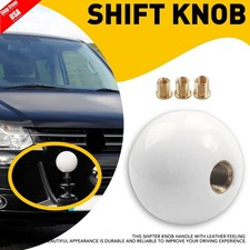 Acrylic White Round Ball Universal Shift Knob Handle Shifter Manual Transmission Acrylic White Round Ball Universal Shift Knob Handle Shifter Manual Transmission