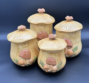 Vintage Mushroom Canister Set | eBay