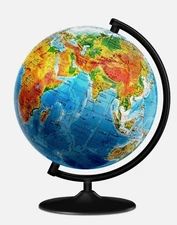 Globe World Geography Sticker Labels (6) Card Gift Craft Paper Scrapbook