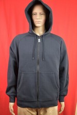 NWT MENS BURBERRY DUNBRIDGE NAVY BLUE COTTON LOGO ZIP HOODIE JACKET SIZE L