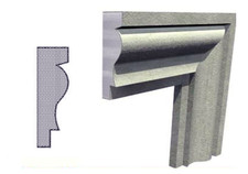 CORNICI CORNICE ESTERNO INTERNO IN POLISTIROLO RESINATE  115 X 36 X 1000 MM
