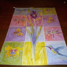 Hummingbird Butterfly Bees Flower Garden Flag