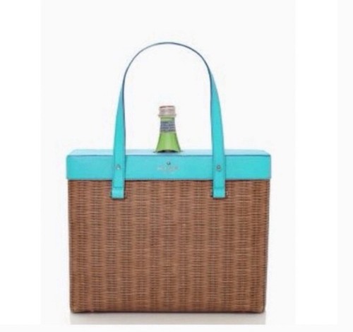 Kate Spade New York Pack A Picnic Champagne Tote purse and blanket