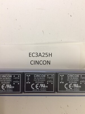 EC3A25H CINCON DC DC CONVERTER +/-12V 3W 10-Pin DIP 1 UNIT