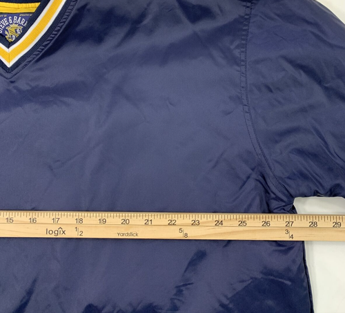 Steve & Barry's Jacket Mens Large Navy Blue V Neck Water Resistant Windbreaker - Picture 6 of 9