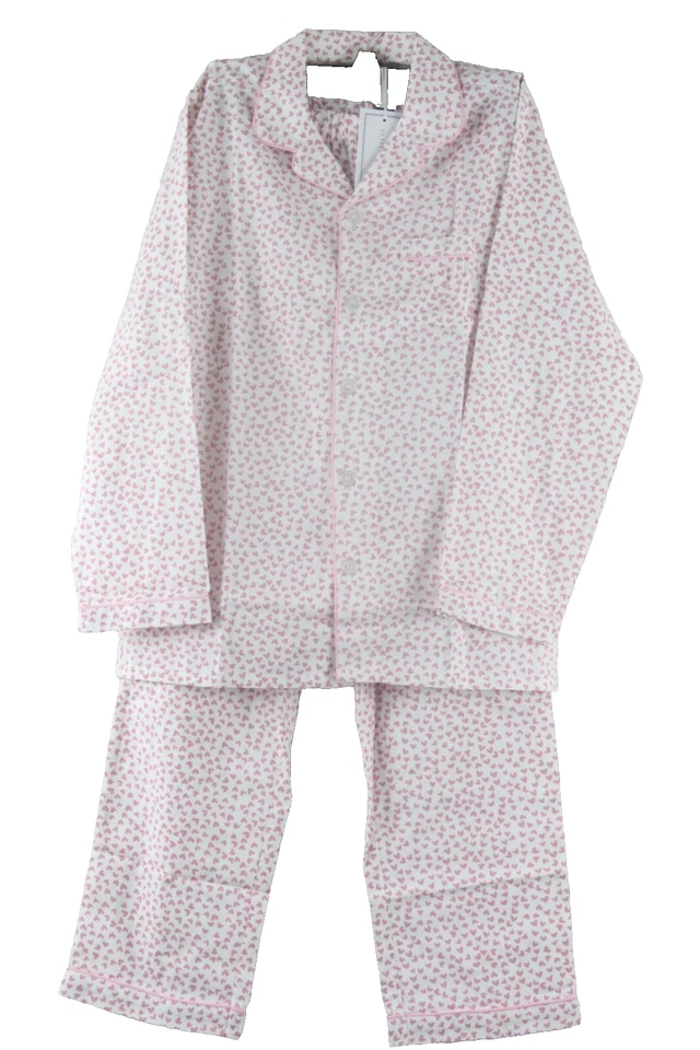 Petite Plume Girls' Sweethearts Pajama Set 12 White/Pink NWT - Image 2 of 4