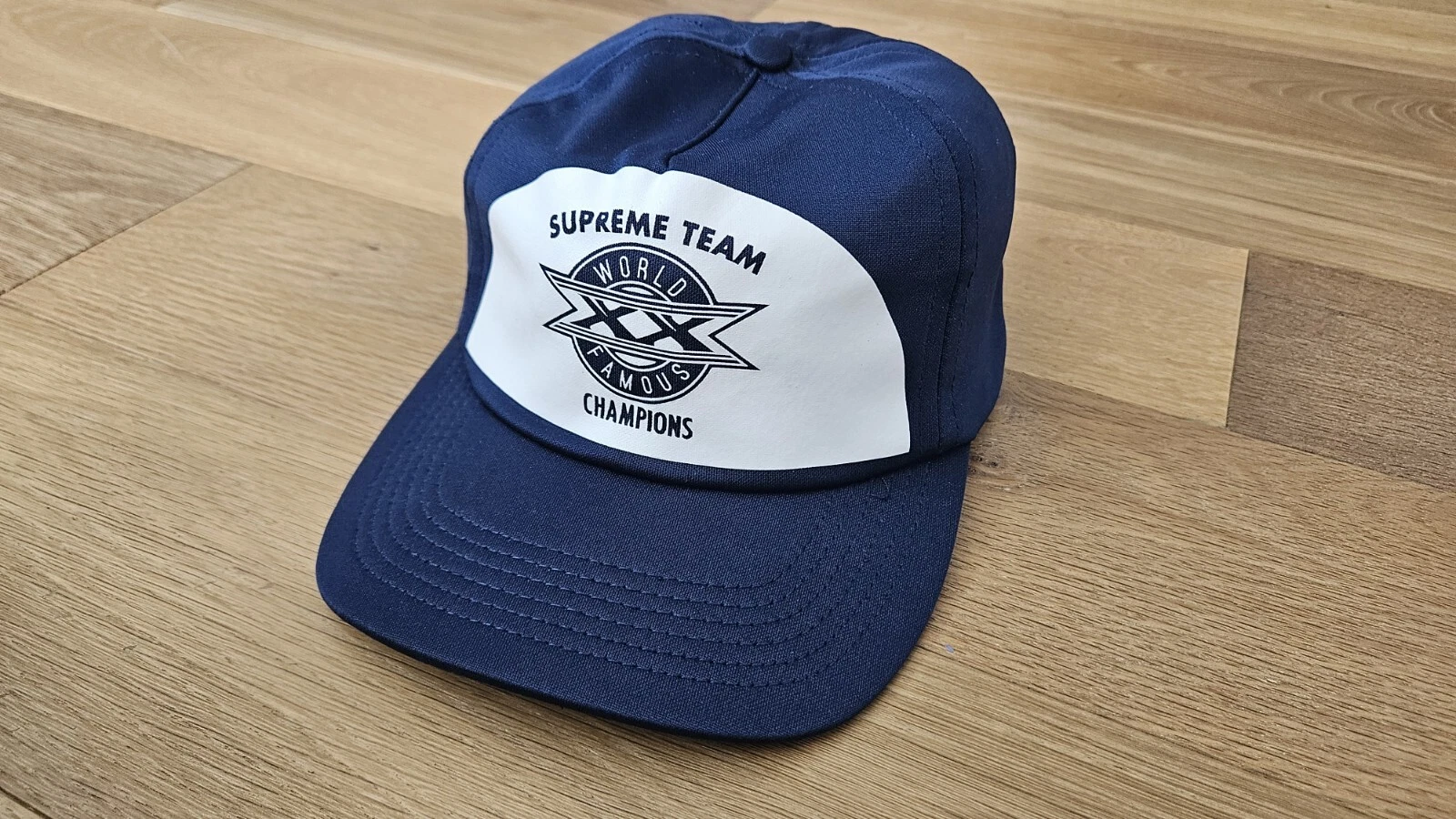 Casquette Supreme Snapback Supreme Team Champions bleue