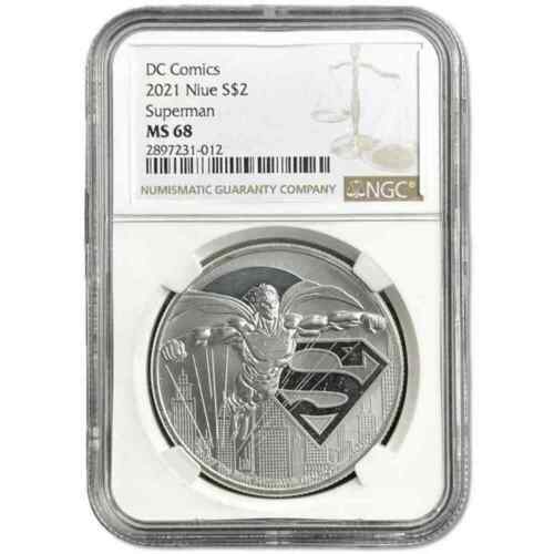 Silver Superman Coin 2021 - 1 oz | DC Comics Niue MS69