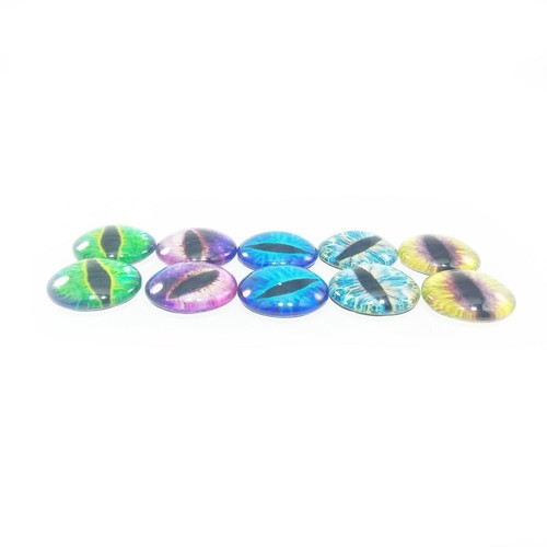 10pcs Round 15mm Glass Eyes Dragon Lizard Frog Eyeballs - Picture 8 of 32