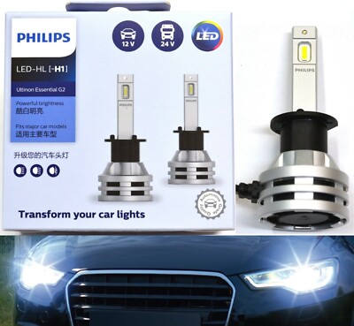 Philips Ultinon LED G2 White H1 Two Bulbs Head Light Low Beam Replacement
