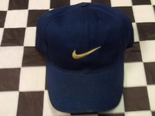 Nike Baseball Base Ball Cap Hat used blue silver swoosh