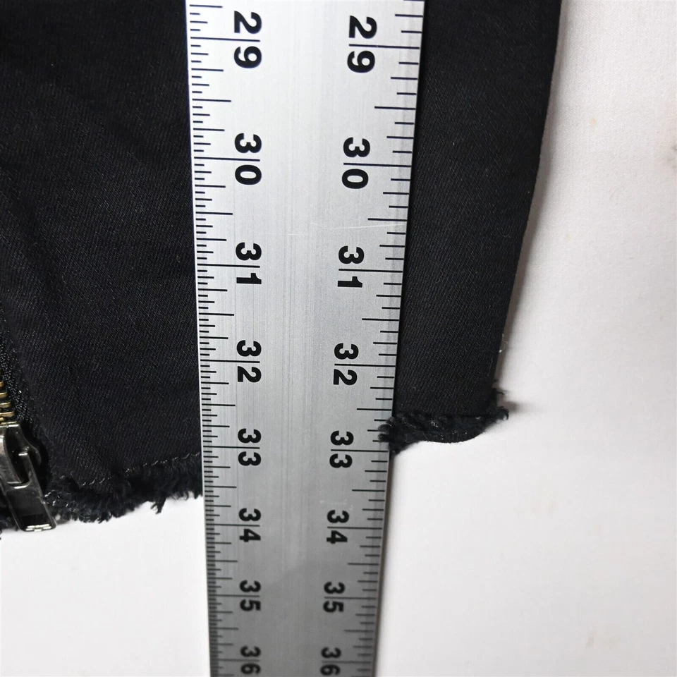 Pantalones de mezclilla elásticos con dobladillo negro ajustados con cremallera Robin's 42x34 Moto para hombre Foto 4 de 4