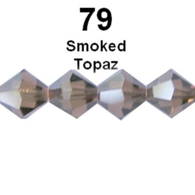 Swarovski-Facettperle 5301 SMOKED TOPAZ 6mm 15 Stück