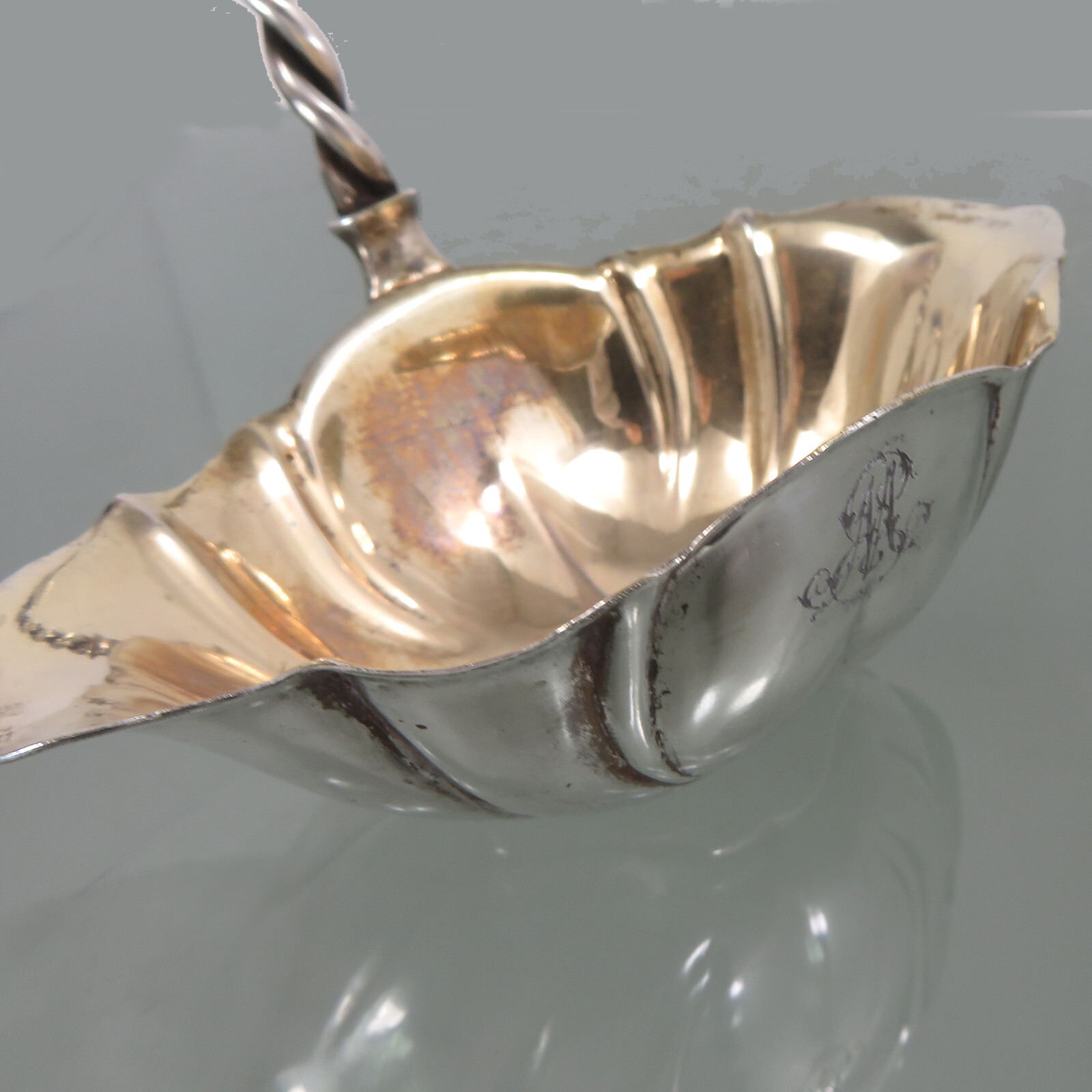 Estilo Moderno Cucharón Plateado° Laffe Innenvergoldung° Monograma° Flor