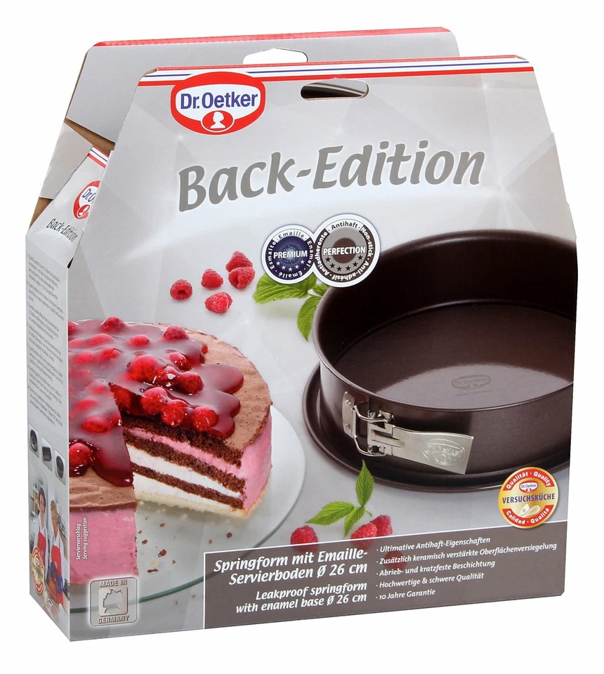 Dr. Oetker Springform Ø 26 cm der Serie Back-Edition mit Emaille-Servierboden - Bild 2 von 2