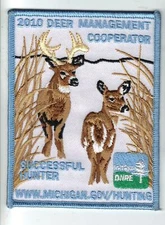 2010 MICHIGAN DNR SUCCESSFUL DEER HUNTER PATCH -BEAR-TURKEY-ELK-MOOSE-FISHING
