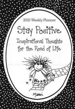 Blue Mountain Arts 2020 Weekly  Monthly Planner Stay Positive 8 x - VERY GOOD