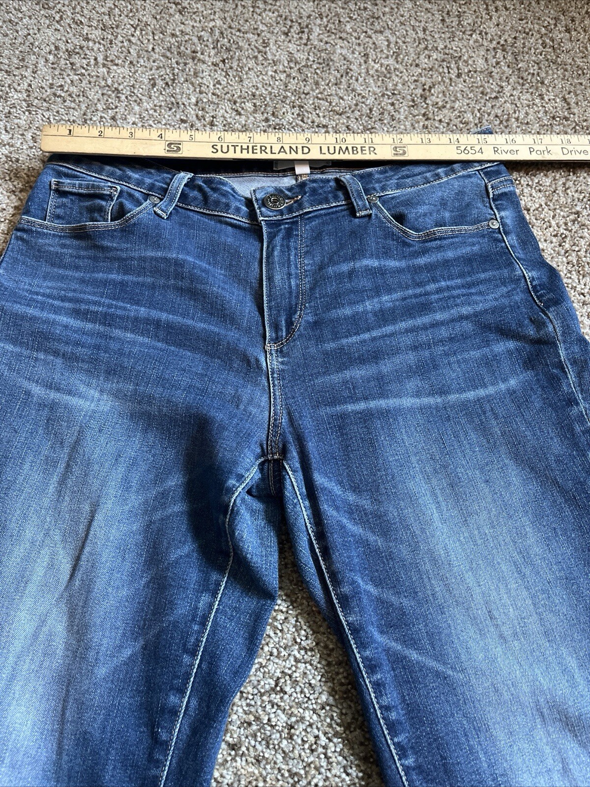 Paige Women's Blue Denim Brigitte Med Wash Jeans Size 27 (31 X 26.5) - View 7