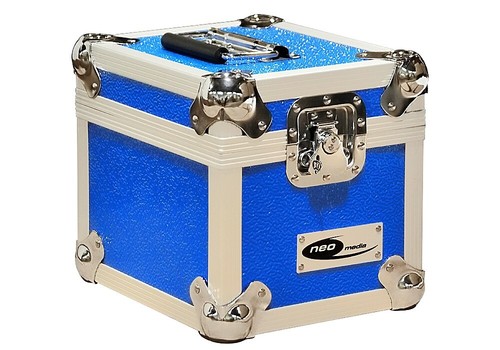 1x Black Aluminium Storage DJ Flight Carry Case for 100 LP Vinyl 7" Records - Picture 3 of 14