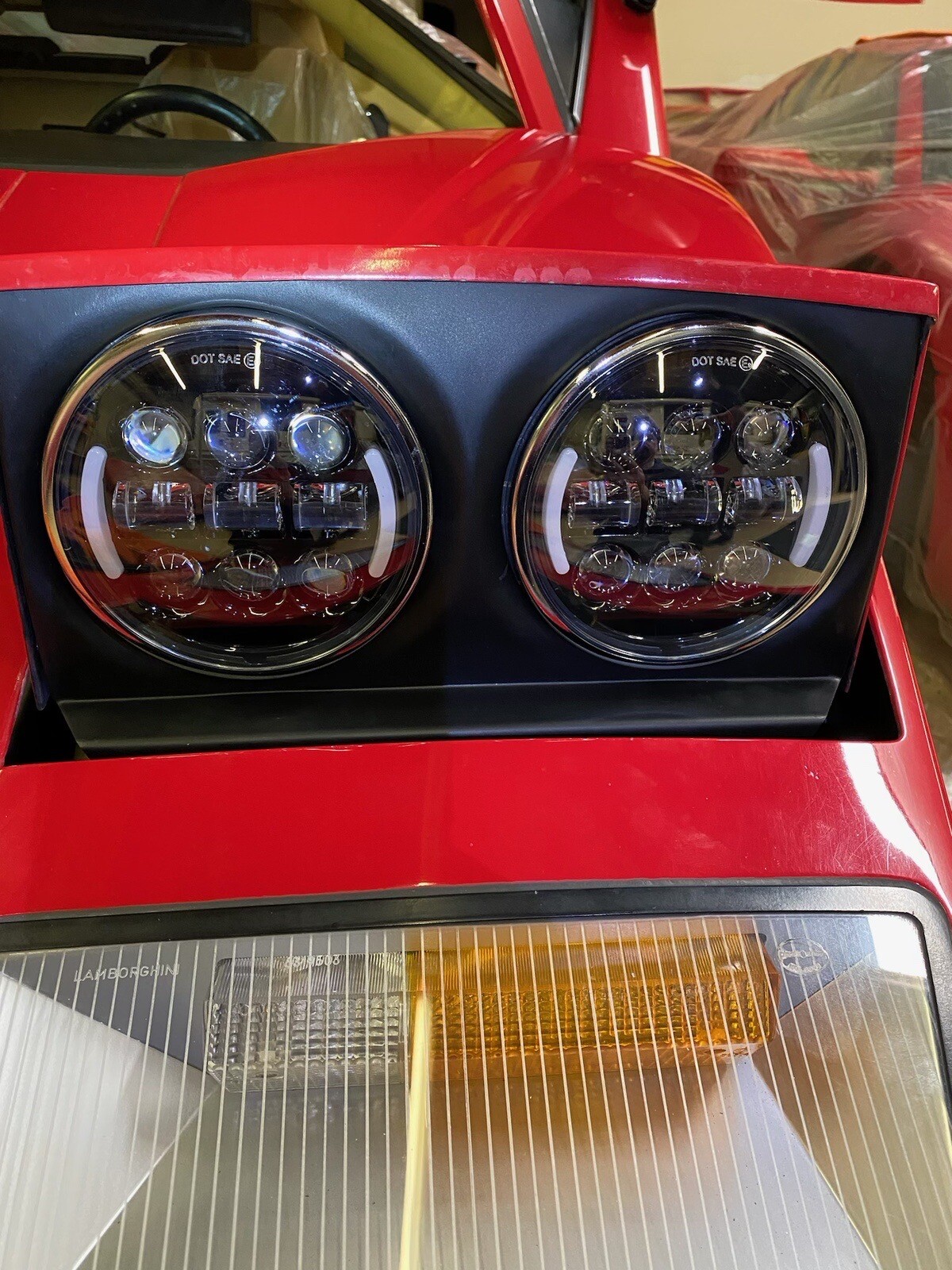 Countach Headlights LED Complete kit set of 4 High Low Beam