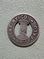 Int. RY. Co. Buffalo G/F One City Fare Transit Token 16mm Sz of 10c - 1 Token