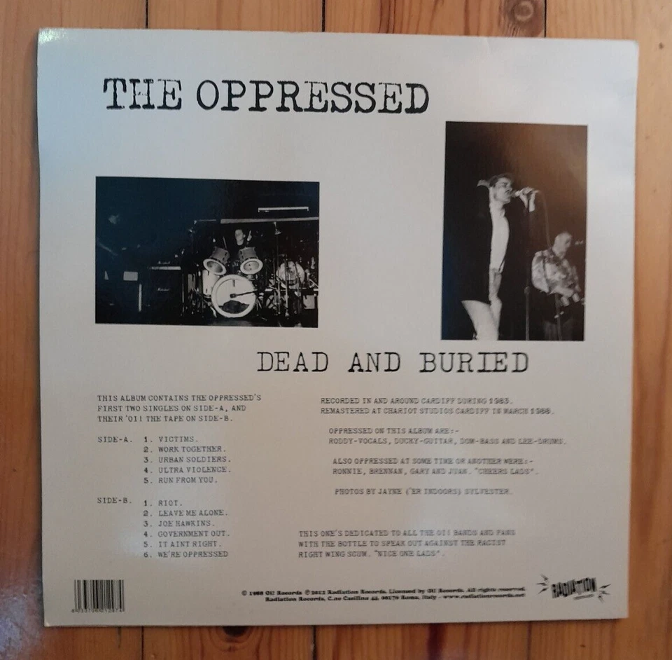 THE OPPRESSED Dead & Buried LP | NM NM | Radiation Reissues | Oi! UK Punk Wales - Bild 2 von 4