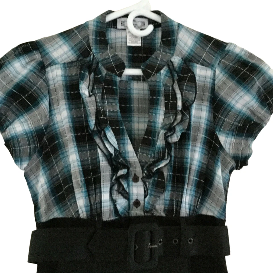 Vintage 90s Trixxy A Line Formal Dress Size 5 Juniors Party Prom Dress W/ Belt - Image 4 of 4