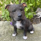 STAFFORDSHIRE STAFFY PUPPY DOG ANIMAL MEMORIAL GARDEN STATUE ORNAMENT FIGURINE