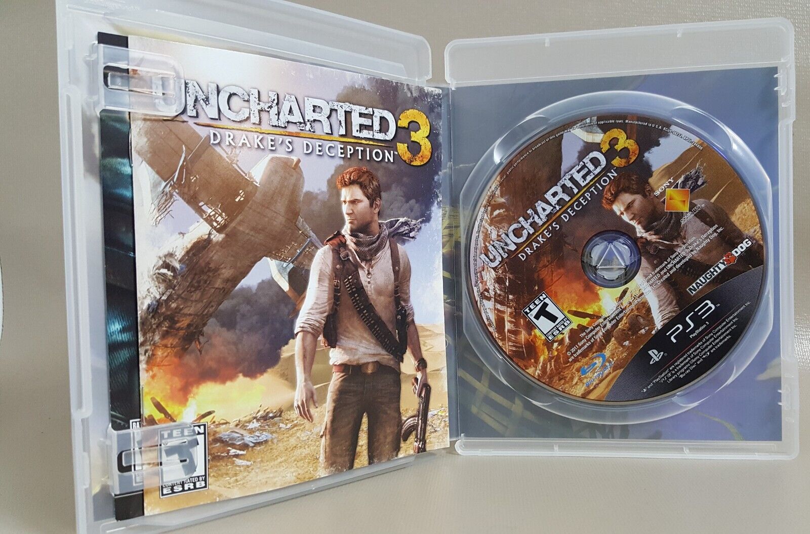 Uncharted 3: Drake's Deception (PS3, Sony PlayStation 3) Disc Only!!  711719823322