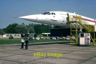 Foto 6x4 Concorde G-AXDN Duxford 1980 Das britische Vorserienmodell f um 1980