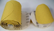 100pc 5" PSA STICK ON SANDPAPER DISC 400 GRIT A/O GoldLine MADE In USA inch sand