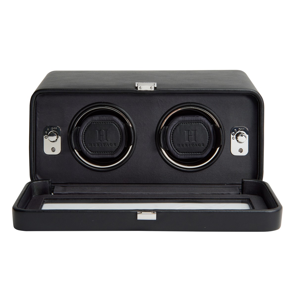 WOLF 4526029 Windsor Heritage Black Double Watch Winder MSRP