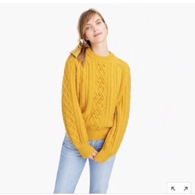 Womens XXS Demylee X J Crew Mustard Yellow Chunky sweater