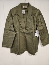 Vintage Forenza 18w Jacket Blazer 90s Dark Green Single Button Usa New With Tags