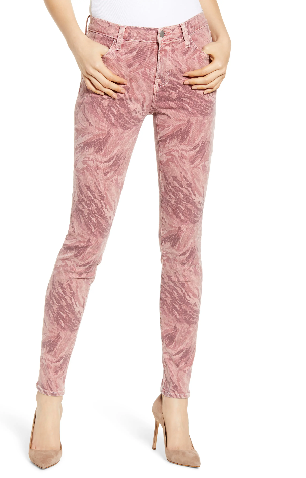 NEW J BRAND $248 620 MID RISE SUPER SKINNY JEANS IN PRINCESS CAMO