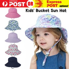 Bucket Hat kids Boy Girl Adjustable Sun Protection Cap Unisex beach sport school