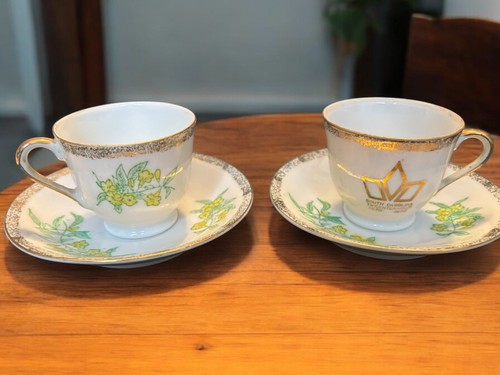 Set of 2 Vintage South Carolina Tricentennial Demitasse Cup & Saucer - Thumbnail 3