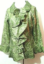 New Jerry T Womens Lime Green Jacket Small S 6 8 Party Jacket Nwt