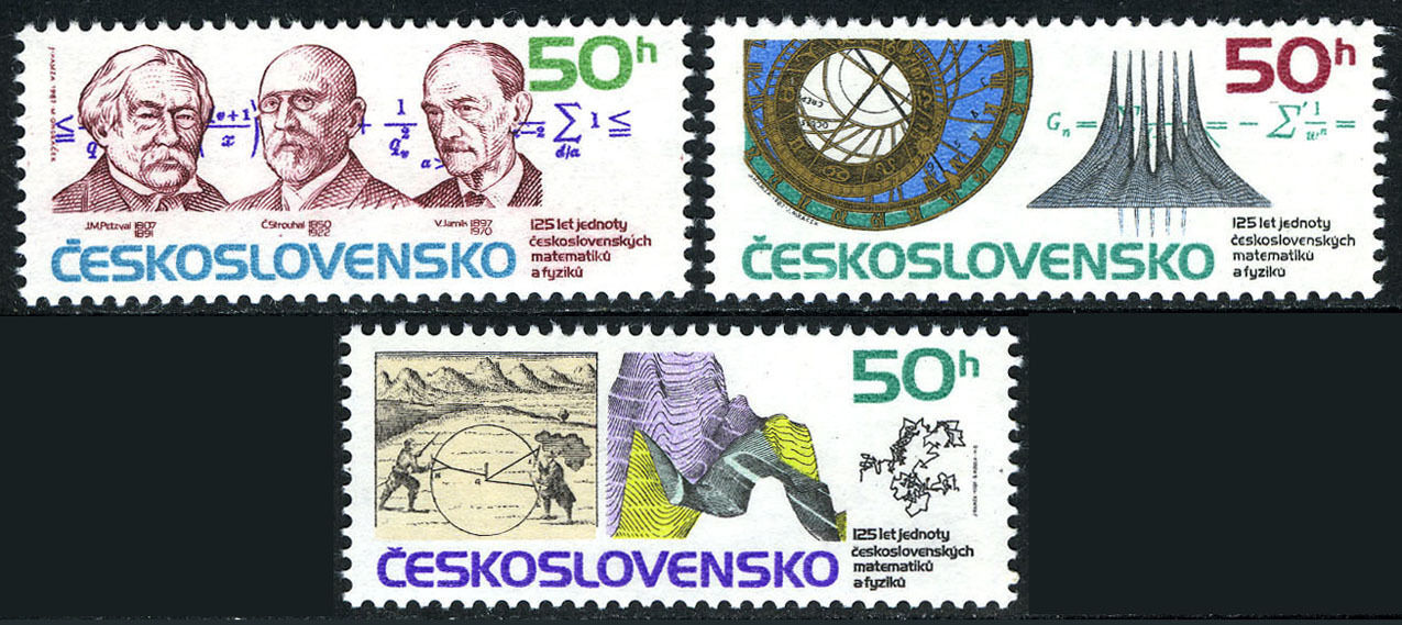 Czechoslovakia 2663-2665, MNH. Czechoslovakian Mathematicians
