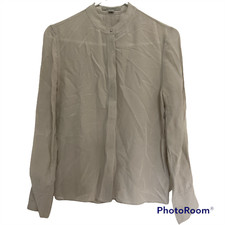 Allsaints Womens size 4 Ando button up Shirt Silk viscose long sleeve old money